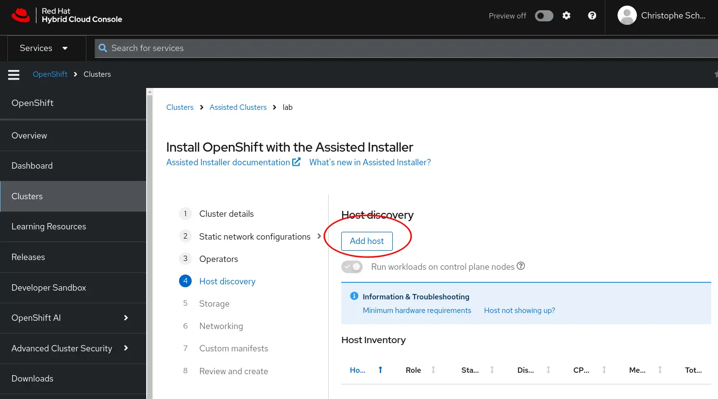 Host Discovery configuration